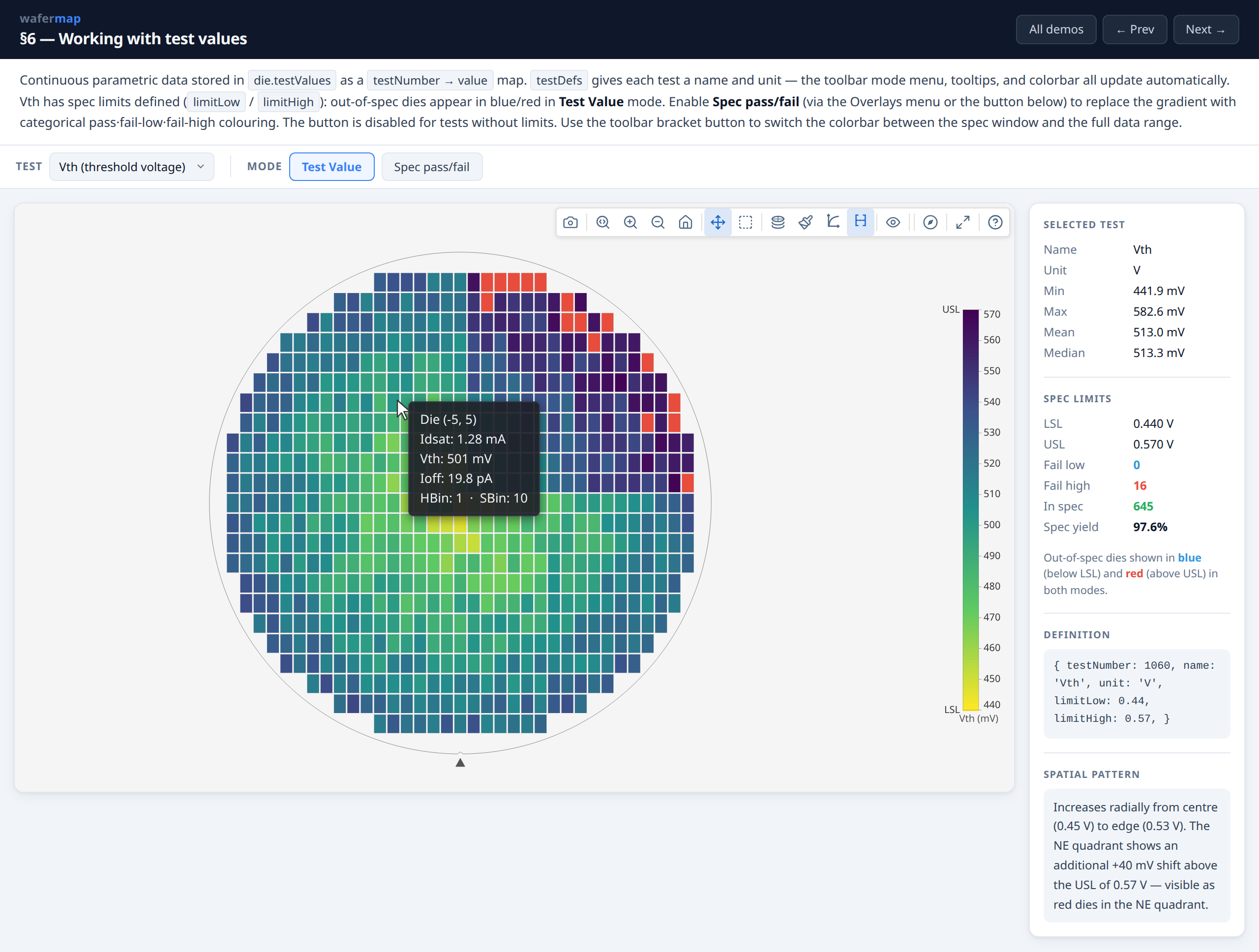 wafermap demo